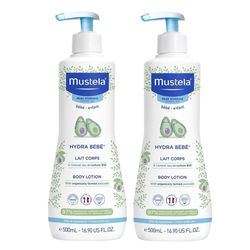 Kit Loção Hidratante Corporal Mustela Hydra Bebê 500ml 2 Unidades