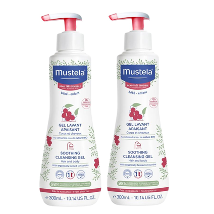 Kit Gel Lavante Para Pele Muito Sensível Mustela 300Ml 2 unidades