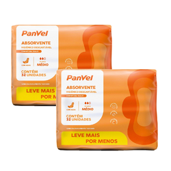 Kit Absorvente Panvel Essencial Cobertura Suave Com Abas 32 Unidades 2 Unidades