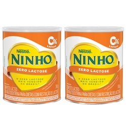 Kit Composto Lácteo Ninho Zero Lactose Lata 380g 2 Unidades