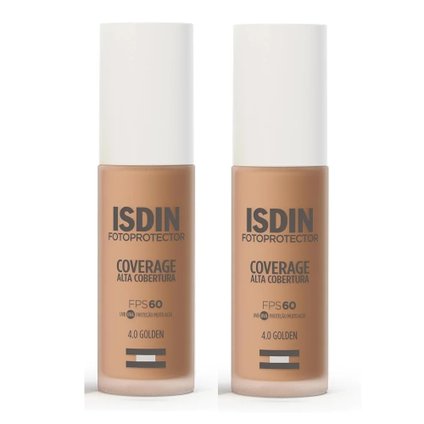 Kit Protetor Solar Facial Isdin Coverage 4 Golden Fps60 30G 2 unidades
