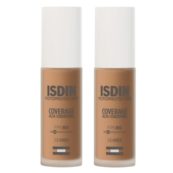 Kit Protetor Solar Facial Isdin Coverage 5 Amber Fps60 30g 2 Unidades