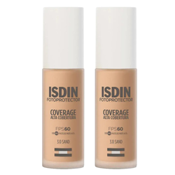 Kit Protetor Solar Facial Isdin Coverage 3 Sand Fps60 30g 2 Unidades