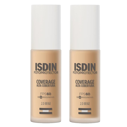 Kit Protetor Solar Facial Isdin Coverage 2 Beige Fps60 30G 2 unidades