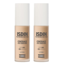 Kit Protetor Solar Facial Isdin Coverage 1 Pearl Fps60 30g 2 Unidades