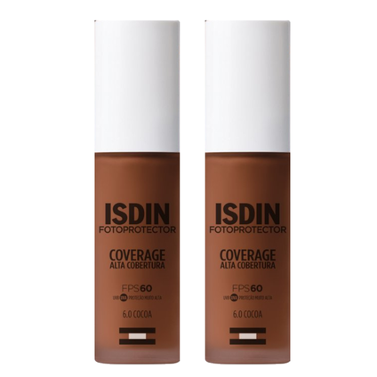 Kit Protetor Solar Facial Isdin Coverage 6 Cocoa Fps60 30G 2 unidades