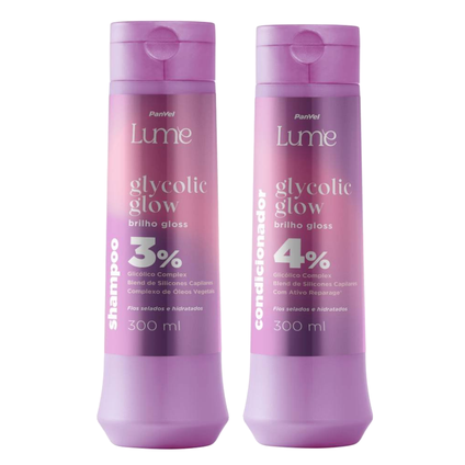 Kit Panvel Condicionador Glycolic Glow Lume 300Ml + Shampoo Glycolic Glow Lume 300Ml