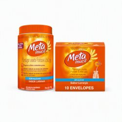 Kit Metamucil Sachê Sabor Laranja Com 10 Envelopes 5,85g + Solúvel Sabor Laranja 174g