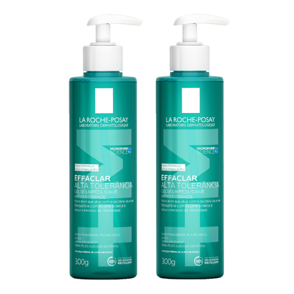Kit Gel De Limpeza Facial La Roche-Posay Effaclar Alta Tolerância Para Pele Oleosa 300G 2 unidades
