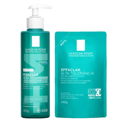 Kit La Roche-posay Gel De Limpeza Facial Effaclar Alta Tolerância Refil 240g + Gel De Limpeza Facial Effaclar Alta Tolerância Para Pele Oleosa 300g