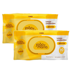 Kit Lenço Umedecido Para Bebê Com Fragrância João E Maria 180 Unidades