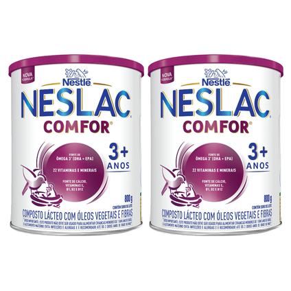 Kit Composto Lácteo Nestle Neslac Comfor 800G 2 unidades