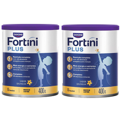Kit Suplemento Infantil Fortini Plus Baunilha 400g 2 Unidades