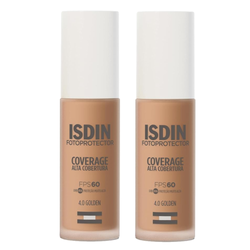Kit Protetor Solar Facial Isdin Coverage 4 Golden Fps60 30g 2 Unidades