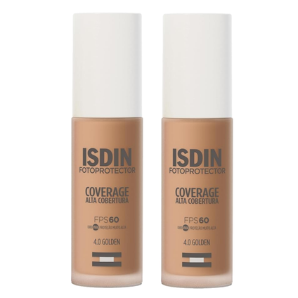 Kit Protetor Solar Facial Isdin Coverage 4 Golden Fps60 30G 2 unidades