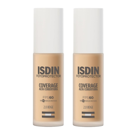 Kit Protetor Solar Facial Isdin Coverage 2 Beige Fps60 30G 2 unidades