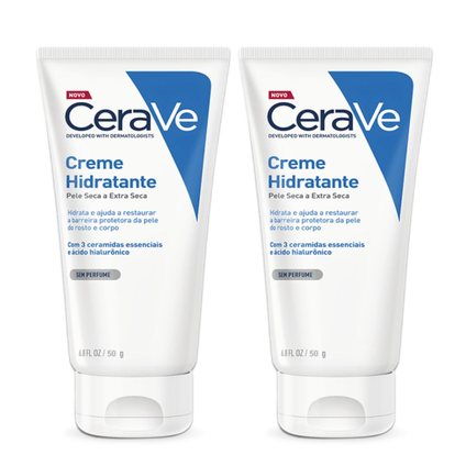 Kit Creme Hidratante Cerave Pele Seca A Extra Seca 50G 2 unidades