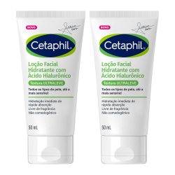 Kit Loção Hidratante Facial Com Ácido Hialurônico Cetaphil Sabrina Sato 50ml 2 Unidades