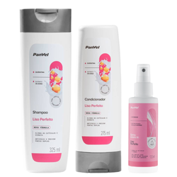 Kit Panvel Condicionador Liso Perfeito 275ml + Shampoo 325ml + Leave In Protetor Térmico 120ml