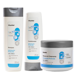 Kit Panvel Mascara Capilar Hidratação Profunda 500g + Shampoo Hidratação Profunda 325ml + Condicionador Hidratação Profunda 275ml