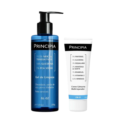 Kit Principia Gel De Limpeza Facial Gl 02 200G + Creme Facial Multirreparador Cm 01 40G
