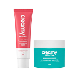 Kit Creamy Gel Hidratante Facial Hydragel Oil Control 50g + Gel Creme Hidratante Calming Cream 40g