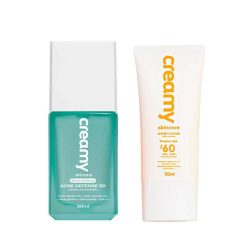 Kit Creamy Protetor Solar Facial Watery Lotion Fps60 50ml + Sérum Facial Antiacne Acne Defense 5d 30ml