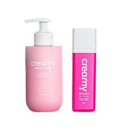 Kit Creamy Emulsão De Limpeza Facial 200Ml. + Ácido Mandélico 30G