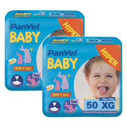 Kit Fralda Panvel Baby Soft Sec Xg Com 100 Unidades
