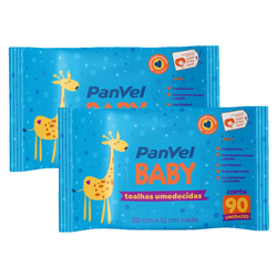 Kit Lenços Umedecidos Panvel Baby 180 Unidades