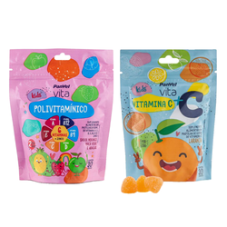 Kit Panvel Polivitaminico Kids Vita 30 Gomas + Vitamina C Kids Vita 30 Gomas
