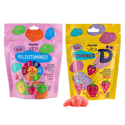 Kit Panvel Polivitaminico Kids Vita 30 Gomas + Vitamina D Kids Vita 30 Gomas