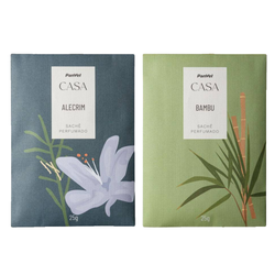 Kit Panvel Sachê Perfumado Casa Bambu 25g + Sachê Perfumado Casa Alecrim 25g