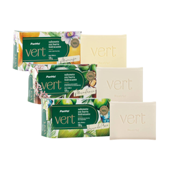 Kit Panvel Sabonete Em Barra Vert Maracujá 120g + Sabonete Em Barra Hidratante Vert Macadâmia 120g + Sabonete Em Barra Vert Água De Coco 120g