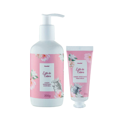 Kit Panvel Creme Mãos Leite De Cabra 30g + Loção Hidratante Leite De Cabra 200g