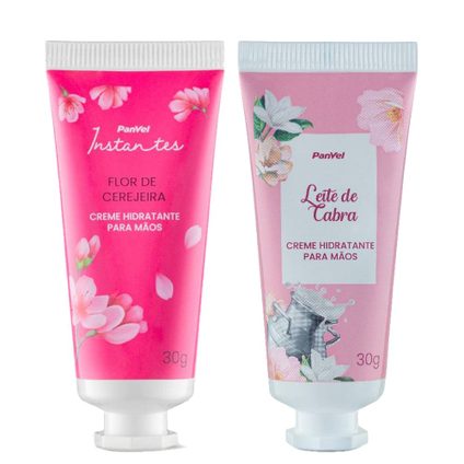 Kit Panvel Creme Para Mãos Flor De Cerejeira Instantes 30G +Leite De Cabra 30G