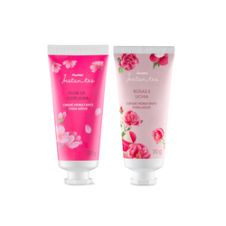 Kit Panvel Creme Para Mãos Flor De Cerejeira Instantes 30g + Rosas E Lichia 30g
