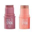 Kit Panvel Blush Multi Stick Rose Dust Make Up 4,5G + Blush Multi Stick Coral Make Up