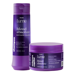 Kit Panvel Shampoo Matizador Blond Absolute Lume 300ml + Máscara Capilar Matizadora Blond Absolute Lume 270g