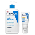 Kit Cerave Loção Facial Hidratante Para Pele Normal A Seca Fps50 52Ml + Hidratante Corporal Loção Ácido Hialurônico Ceramidas Para Pele Seca 473Ml