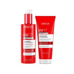 Kit Vichy Condicionador Antiqueda Dercos Collagen Repair 17 200ml + Pré Shampoo Antiqueda 150g