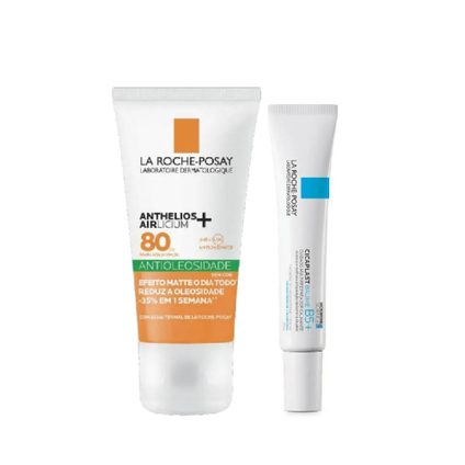 Kit La Roche-Posay Creme Hidratante Facial Cicaplast Baume B5+ 20Ml + Protetor Solar Facial Antioleosidade Anthelios Airlicium+ Fps80 40G