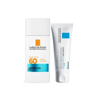 Kit La Roche-Posay Protetor Solar Facial Anthelios Uvair Sem Cor Fps60 45Ml + Creme Hidratante Facial Cicaplast Baume B5+ 40Ml