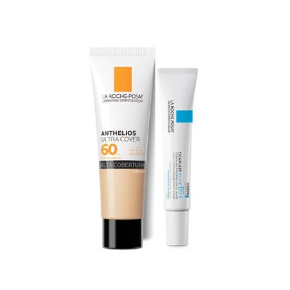 Kit La Roche-Posay Protetor Solar Facial Anthelios Ultra Cover Fps60 Cor 2.0 30G + Creme Hidratante Facial Cicaplast Baume B5+ 20Ml