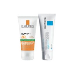 Kit La Roche-posay Creme Hidratante Facial Cicaplast Baume B5+ 40ml + Protetor Solar Facial Antioleosidade Anthelios Airlicium+ Fps80 40g