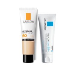 Kit La Roche-posay Creme Hidratante Facial Cicaplast Baume B5+ 40ml + Protetor Solar Facial Anthelios Ultra Cover Fps60 Cor 2.0 30g