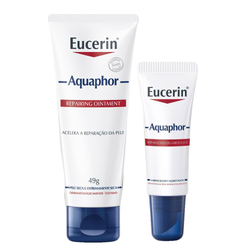 Kit Eucerin Reparador Labial Aquaphor 10ml + Pomada Reparadora Intensiva Aquaphor 49g