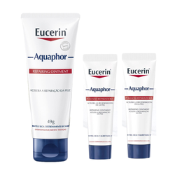 Kit Eucerin Pomada Reparadora Intensiva Hidratante Aquaphor Duopack 10ml 2 Unidades + Pomada Reparadora Intensiva Aquaphor 49g