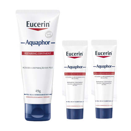 Kit Eucerin Pomada Reparadora Intensiva Hidratante Aquaphor Duopack 10Ml 2 Unidades + Pomada Reparadora Intensiva Aquaphor 49G