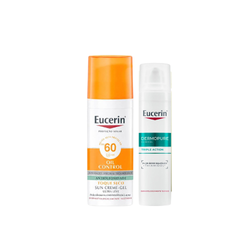 Kit Eucerin Protetor Solar Facial Antioleosidade Oil Control Fps60 50ml + Sérum Facial Dermopure Clinical 40ml